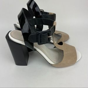 JEFFREY CAMPBELL Two Tone Chunky Heels Colorblock